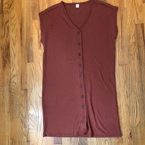 Old navy button down short sleeve sienna dress M